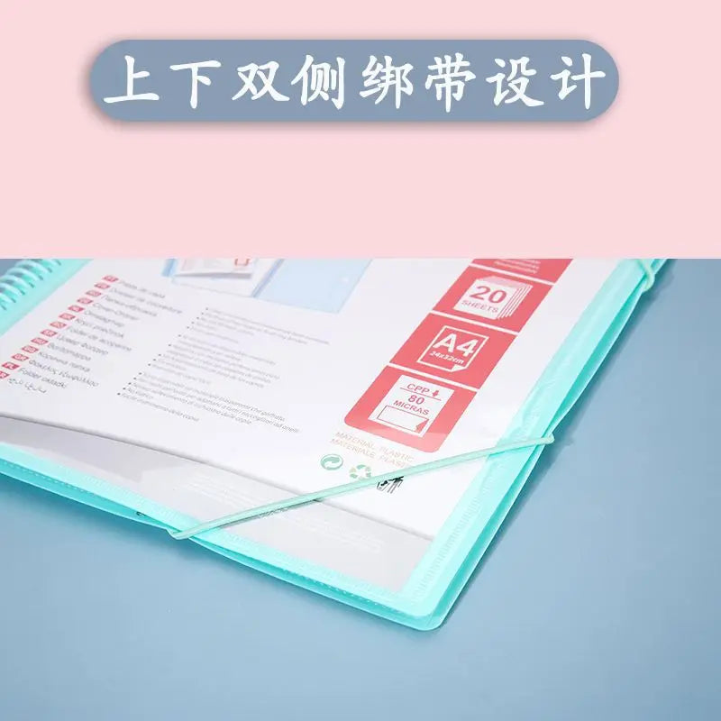 A4 Page 20/30/40 48 Hole Coil Rope Binding Information Book Student Exam Paper Office Stationery Supplies File Folders Organizer