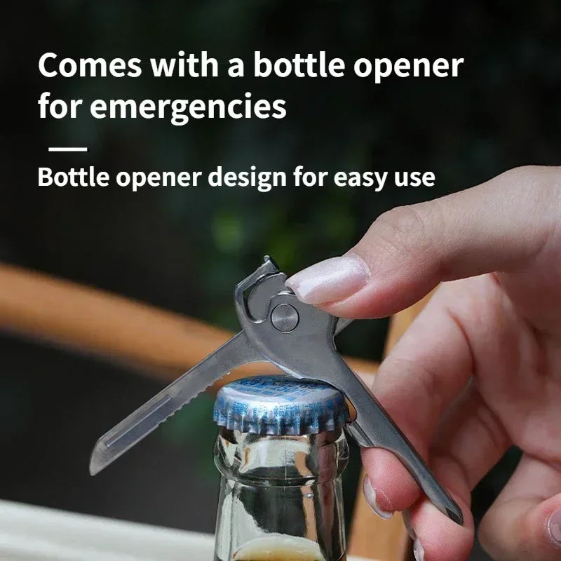 6-in-1 Multi-Tool Keychain for Camping & Survival | Folding Screwdriver, Bottle Opener | Compact Outdoor Utility Pliers with Key