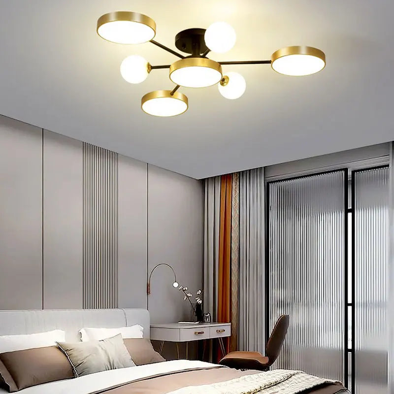 Postmodern ceiling light Creative Snowflake glass ball ceiling lamp For Bedroom Lighting children's living room luxury lighting