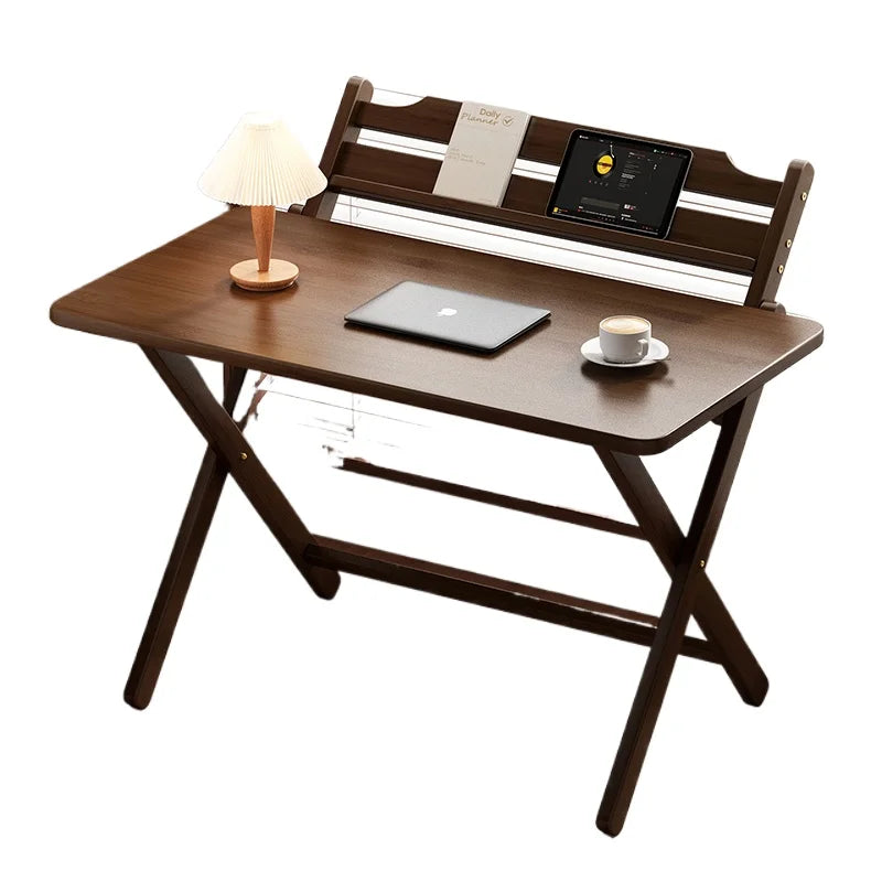 Foldable Study Desk | Space Saving Workstation with Adjustable Shelf & Multi-Function Laptop Table for Small Dorm Spaces‌