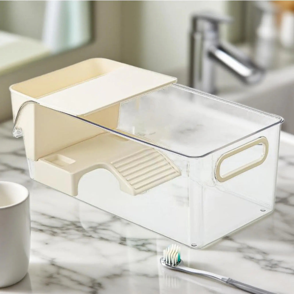 Turtle Aquarium Multi-functional Aquarium Transparent Terrarium for Crayfish Hermit Crabs Frog Reptile Tortoise Habitat Basking