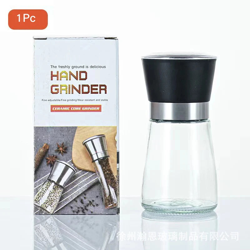 2/1Pcs Manual Salt Pepper Grinder Pepper Grinder Salt Grinder Stainless Steel Salt and Pepper Shakers Kitchen Mills Accessories