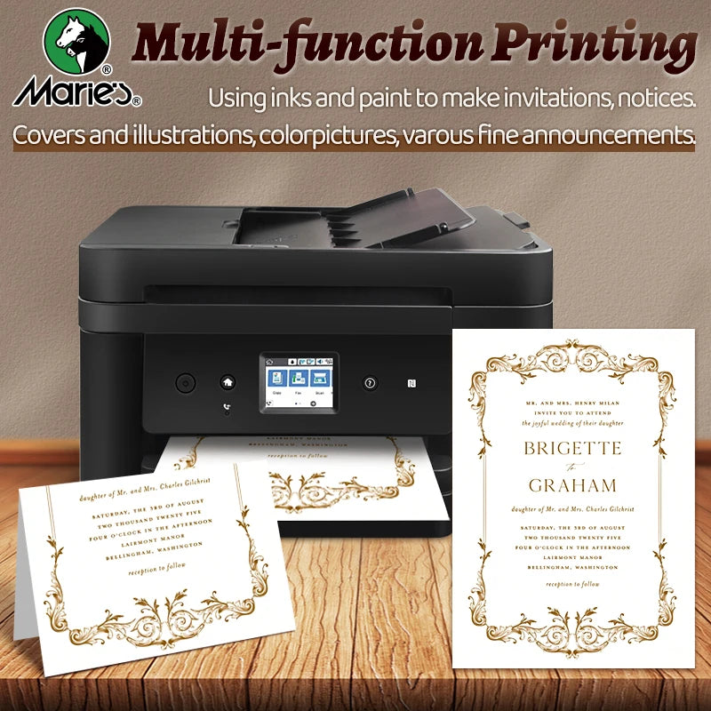 30 Sheets Marie's White Cardstock, 3 Sizes Papers, 16K/A4/8K Paintng Card Stock, Smooth Card Paper,250gsm/90 lb Heavy Card Stock