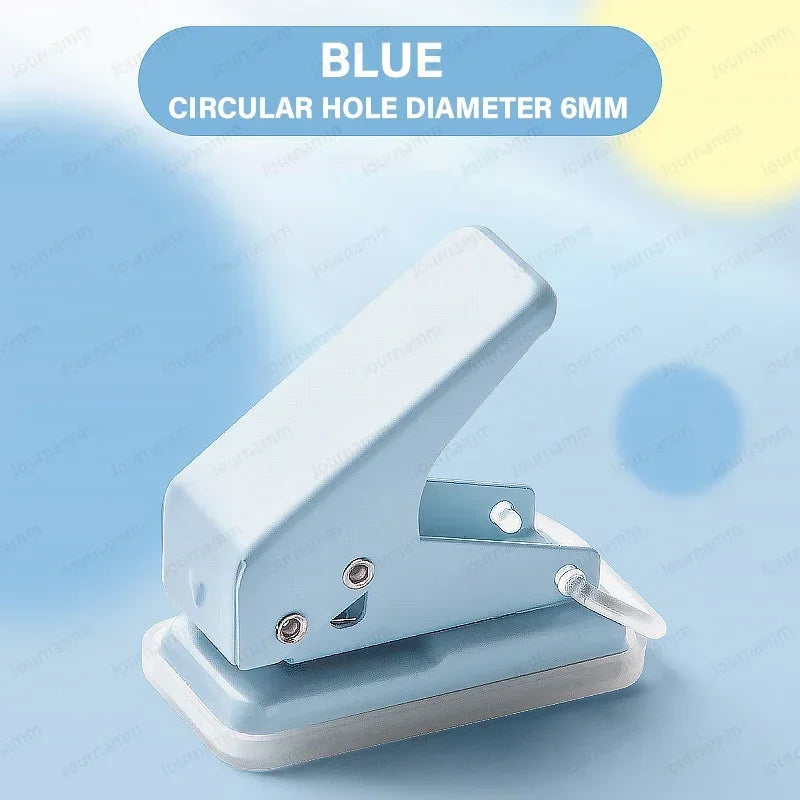 Single Ring Mini Hole Punch 1 Hole Cute Paper Punch Portable Round Hole Puncher Kawaii Office School Binding Supplies Stationery