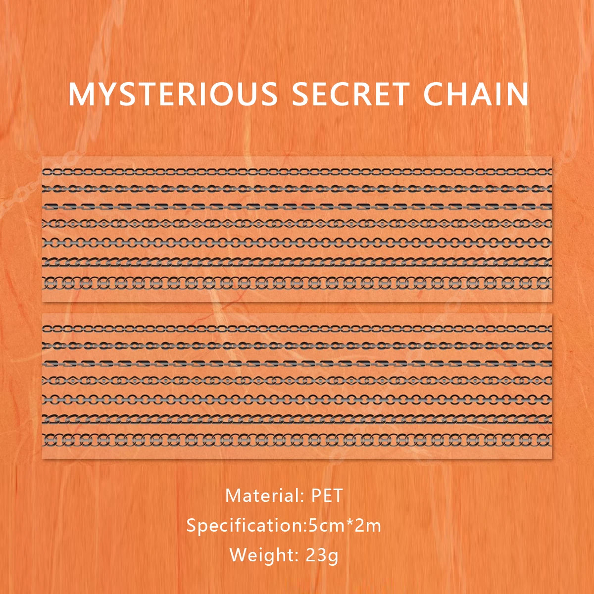 1Roll Decorative Adhesive tapes magic shadow and chain trail masking tapes Junk Journal Scrapbooking stikcers DIY