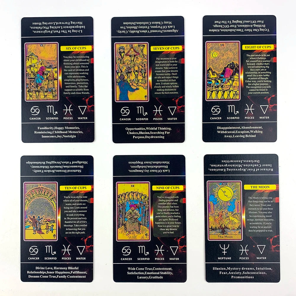 Tarot Cards A 78 Deck Oracle English Divination Edition Borad Family Gathering Game Halloween and Christmas Games