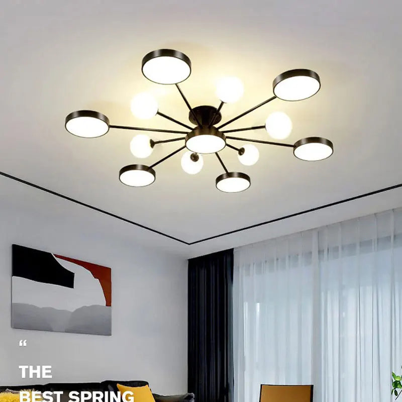 Postmodern ceiling light Creative Snowflake glass ball ceiling lamp For Bedroom Lighting children's living room luxury lighting