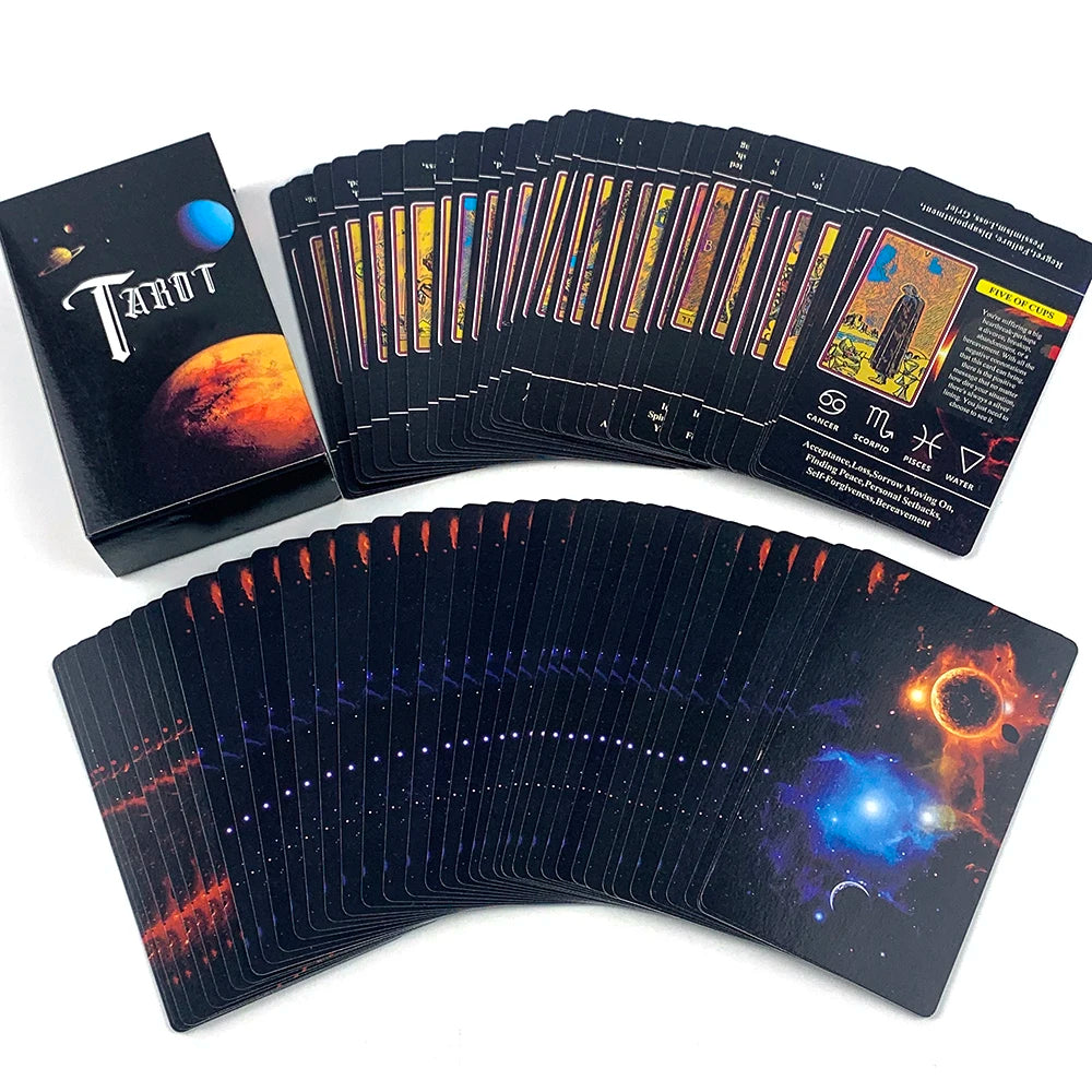 Tarot Cards A 78 Deck Oracle English Divination Edition Borad Family Gathering Game Halloween and Christmas Games