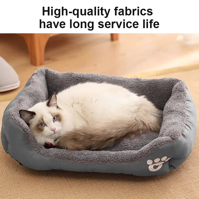 [EU Stock] M-2XL Dog Bed Sofas Plush Kennel Washable Cat Mat Mattress Pet Cushion Dog Bed Warm House Autumn Winter Pet Supplies