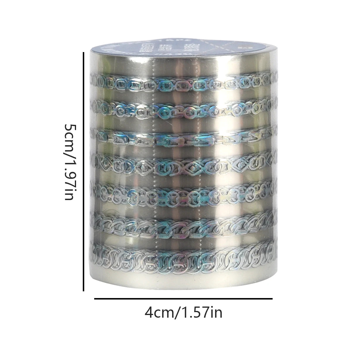 1Roll Decorative Adhesive tapes magic shadow and chain trail masking tapes Junk Journal Scrapbooking stikcers DIY