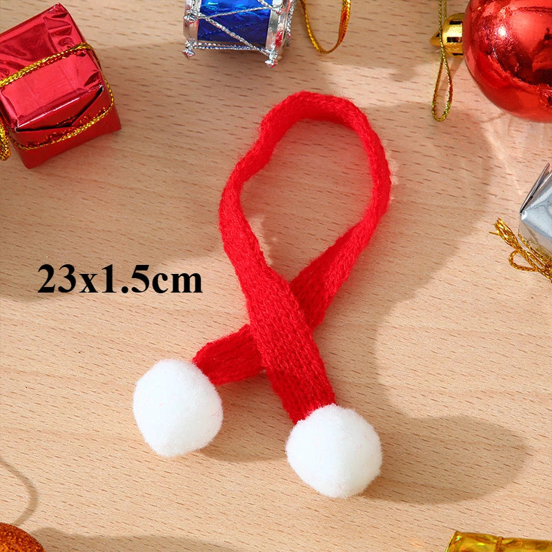10PCS/set Mini Knit Hat Mini Christmas Scarf Set Knitting Craft Doll Hats DIY Jewelry Making Hair Decoration Accessories Crafts