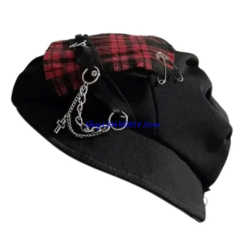 R0JC Dark Novelty Painter Hat British Fashion Hat Cabbie Hat for Daily