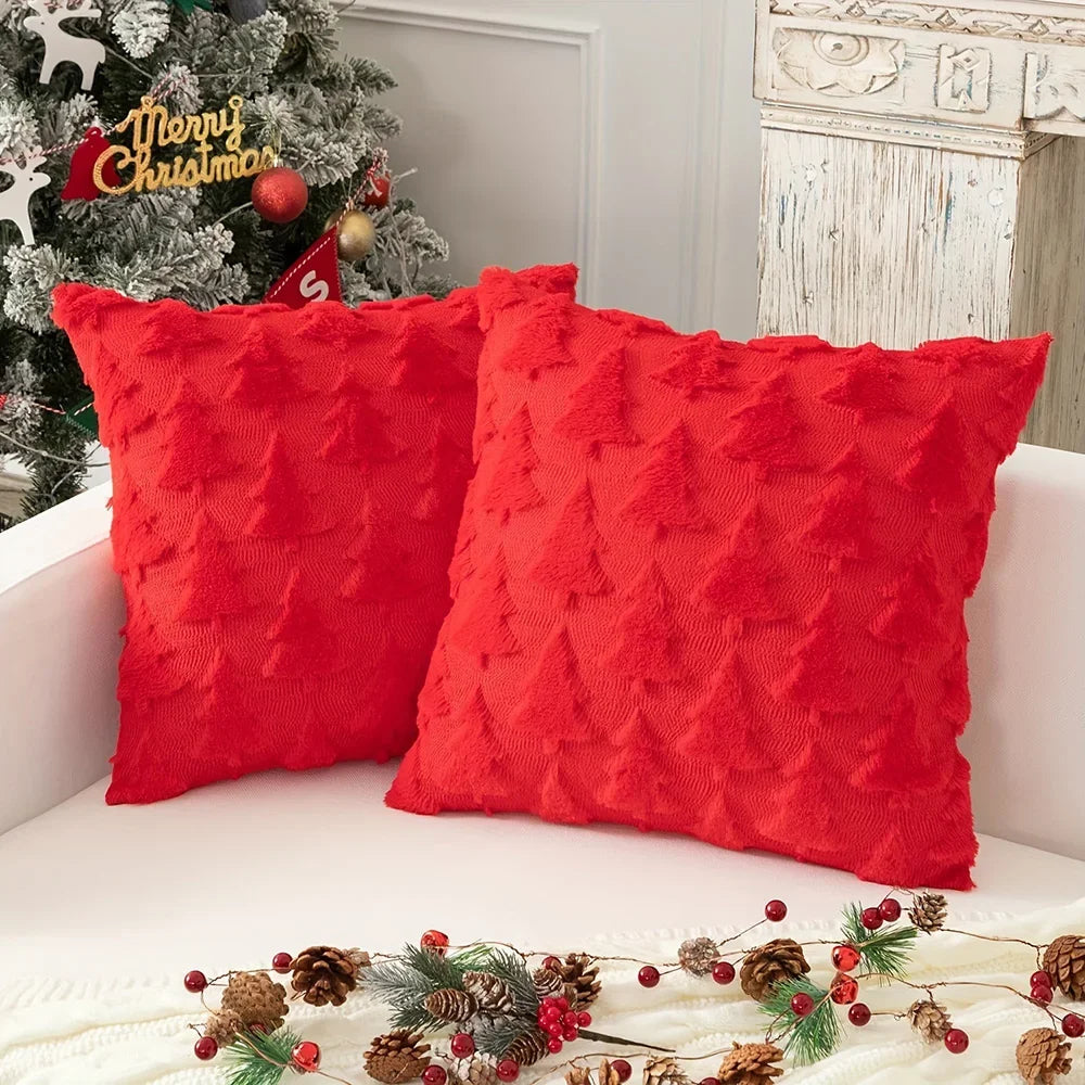 Runtow 45x45cm Christmas Tree Pattern Pillow Cases 2025 Merry Christmas Decor for Home Xmas Gifts New Year Sofa Decor Navidad