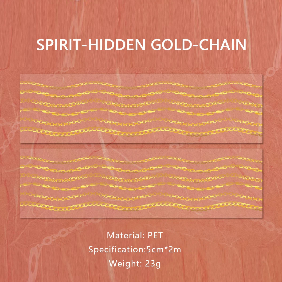 1Roll Decorative Adhesive tapes magic shadow and chain trail masking tapes Junk Journal Scrapbooking stikcers DIY