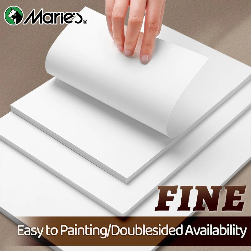 30 Sheets Marie's White Cardstock, 3 Sizes Papers, 16K/A4/8K Paintng Card Stock, Smooth Card Paper,250gsm/90 lb Heavy Card Stock