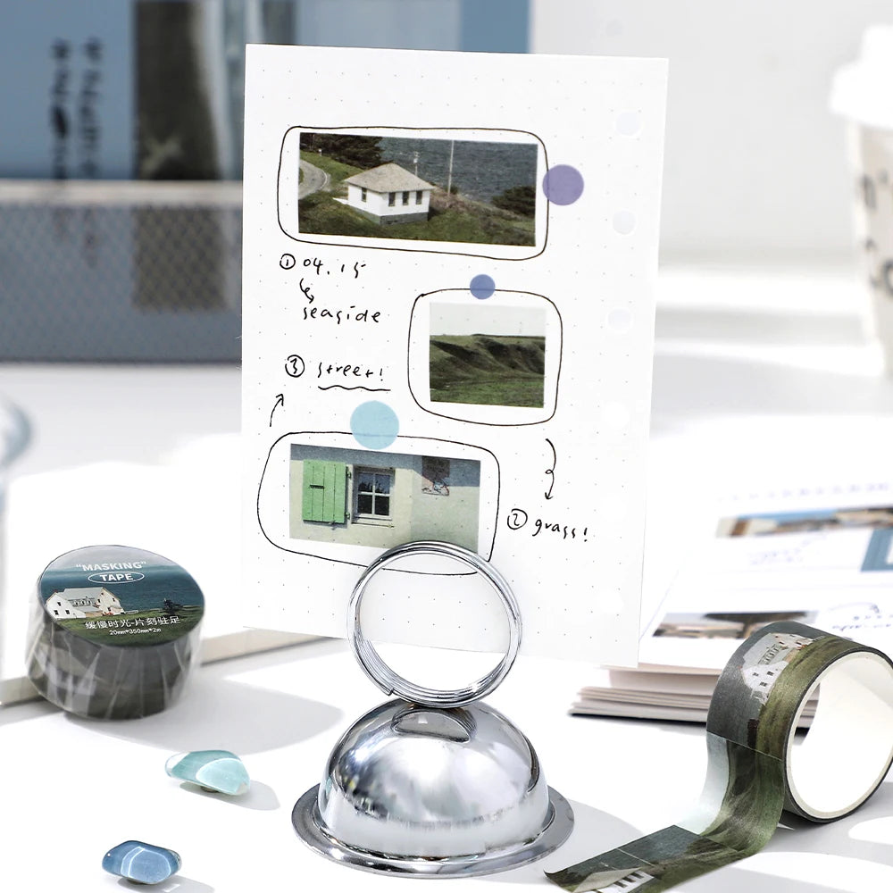 2 Roll Washi Paper Tape Ins Style Daily Life Sharing Pattern Diary Tape Creative Phone Case Storage Box Photo Decorative