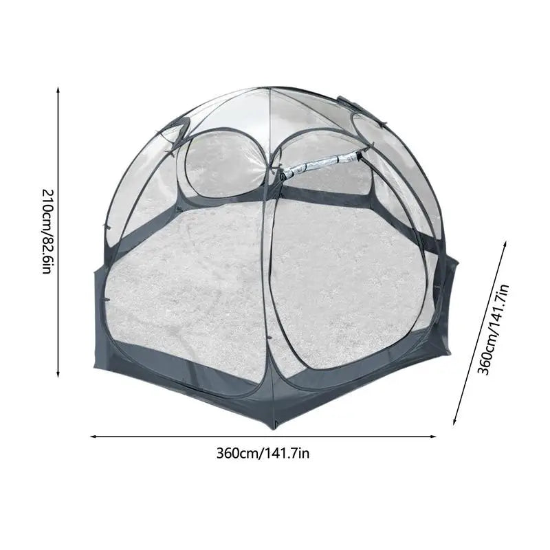 Transparent Thickened PVC Starry Star Tent Portable Spherical Outdoor Camping Tent Quick Opening Folding Tent Rainproof Shelter