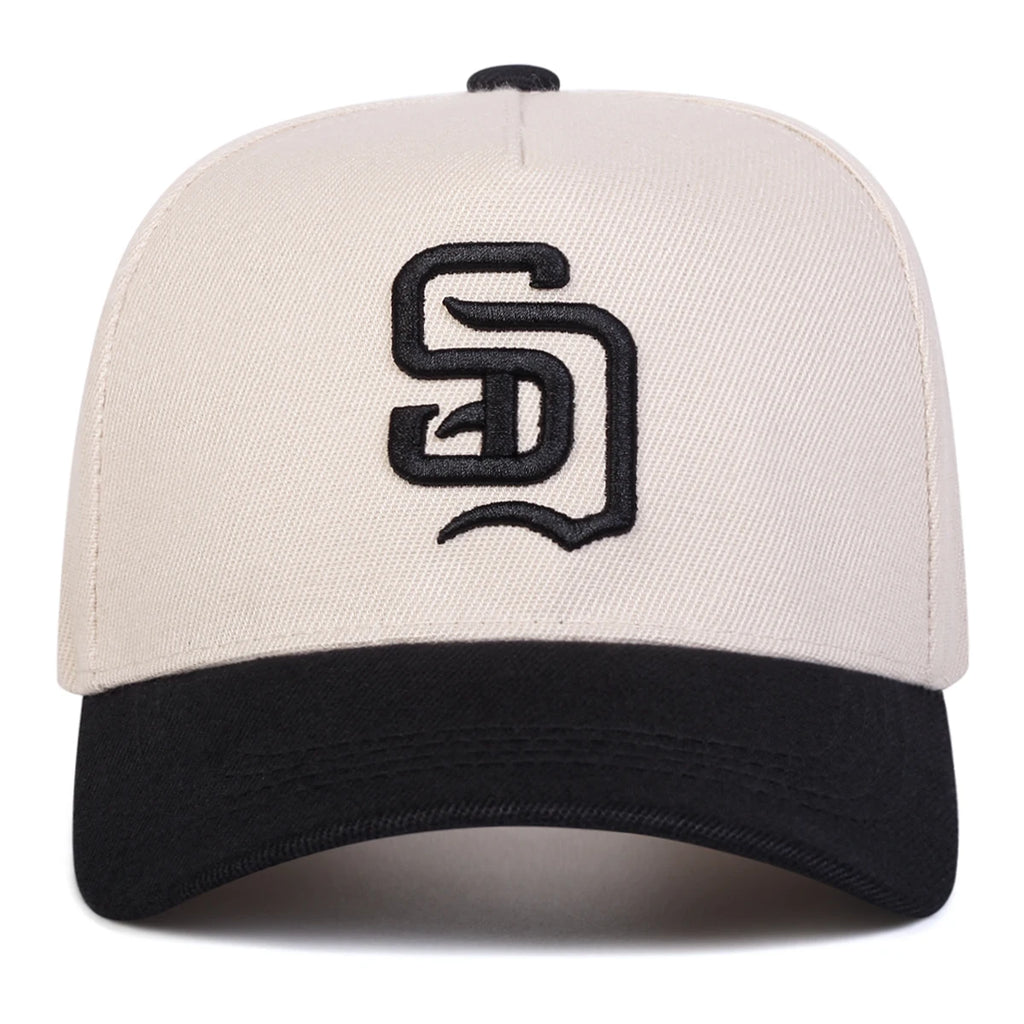 Unisex SD Letter Embroidery Baseball Caps Adjustable Casual Hats Spring and Autumn Outdoor Sunscreen Hat