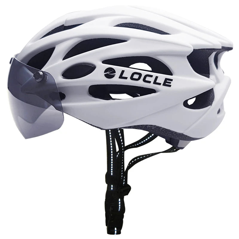 LOCLE Magnetic Photochromic Goggles Bicycle Cycling Helmet Lenses or Visor (Only for LOCLE magnetic helmet)