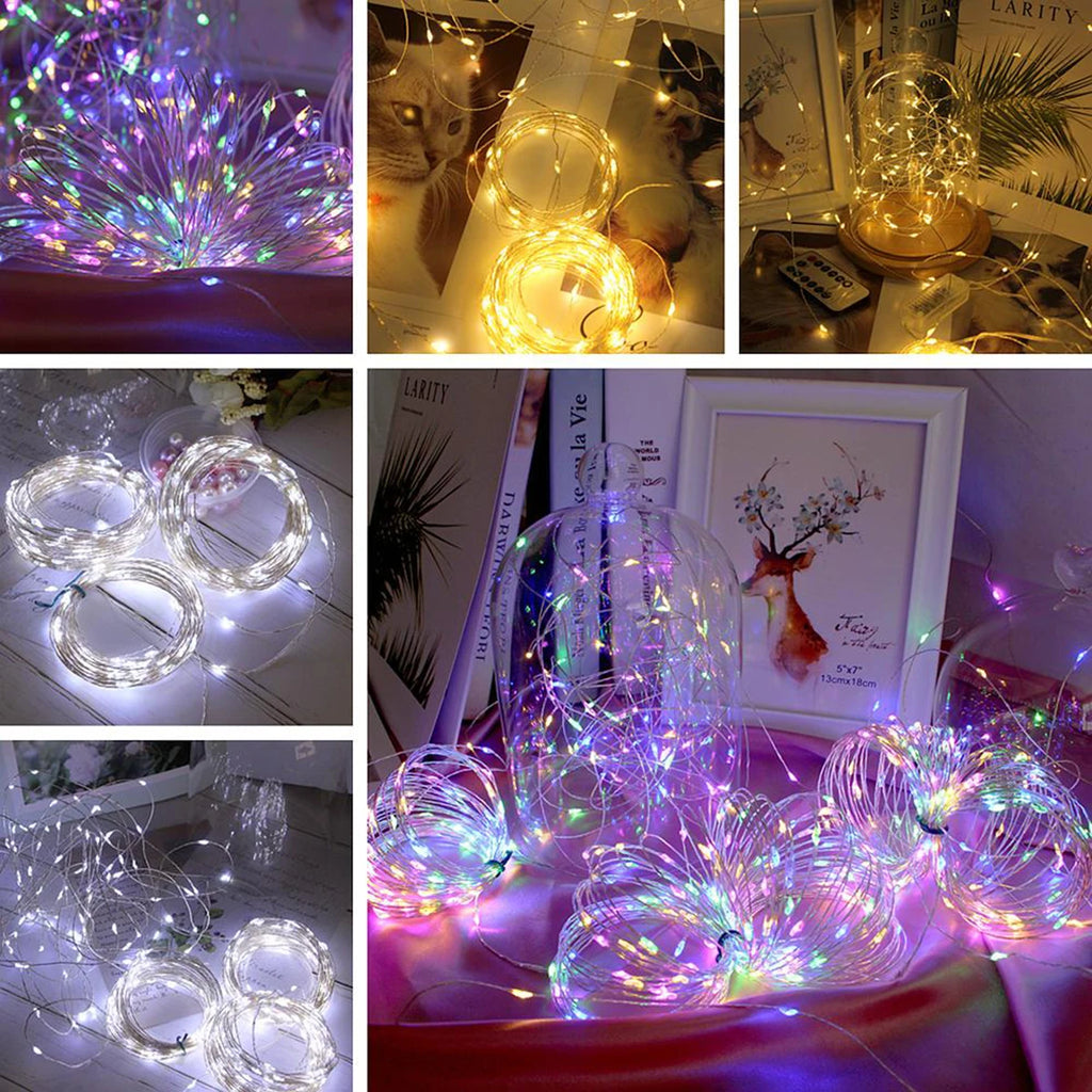 50M-200M Outdoor String Lights Christmas Fairy Lights Garland LED For New Year Wedding Party Terrace Camping Tree Decoration