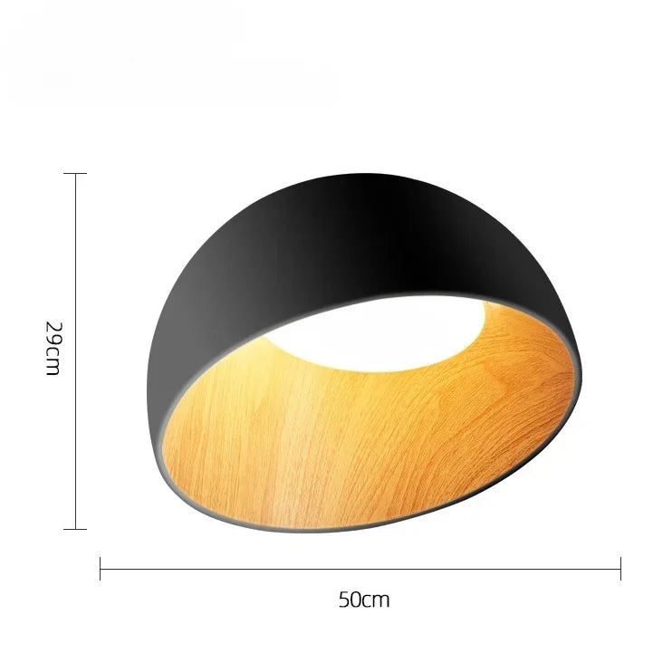 Nordic Bedroom Ceiling Light Creative Casual Personalized Slanted Wood Grain Japanese Style Master Bedroom Lighting Fixture