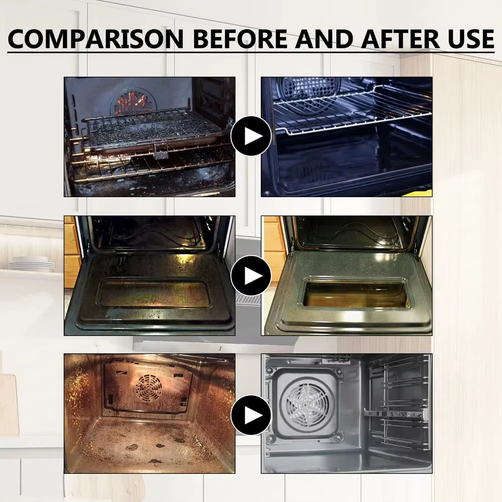 Powerful Oven & Grill Cleaner Foam Spray Decontamination Deodorization Oil Removal Agent for Cooking Tool Efficiency Cleaning