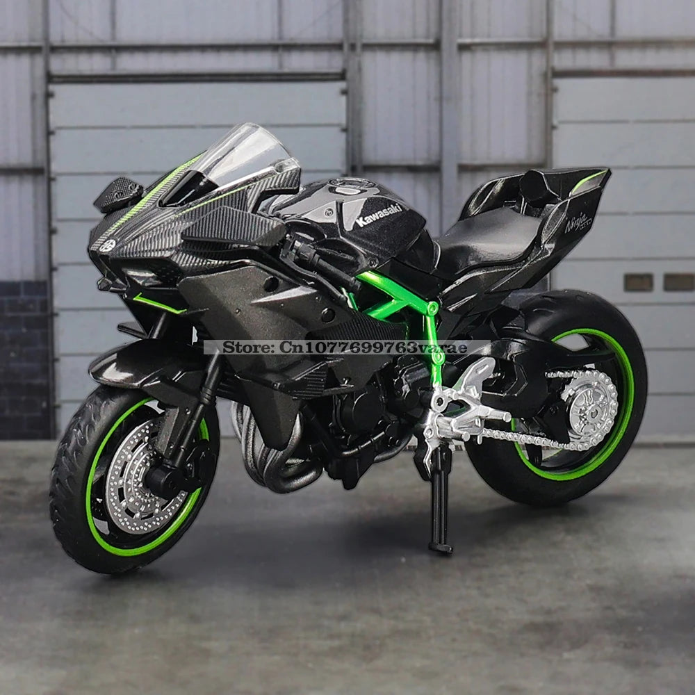 MSZ 1:18 Kawasaki Ninja H2R Suzuki YAMAHA alloy die-cast car motorcycle model, toy gift giving, die-cast static motorcycle model