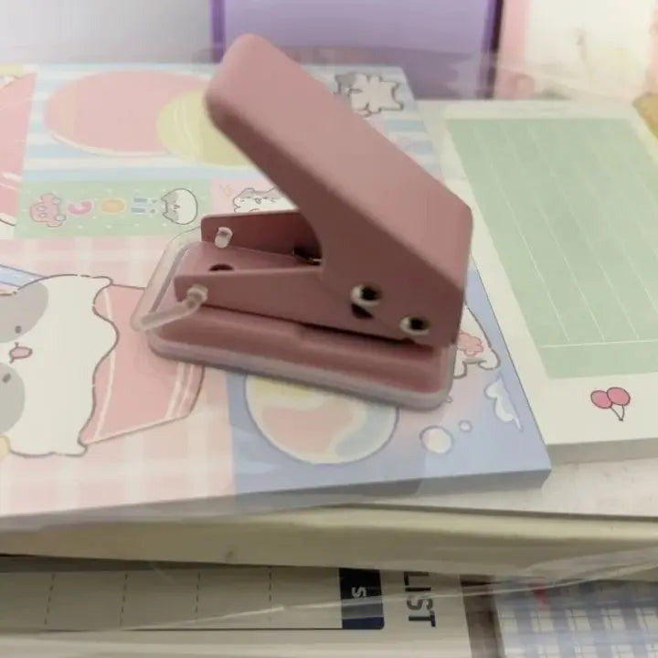 Morandi Color Hole Punch Single Hole School Office Supplies DIY Photo Album Creative Stationery Circular Hole Cutter
