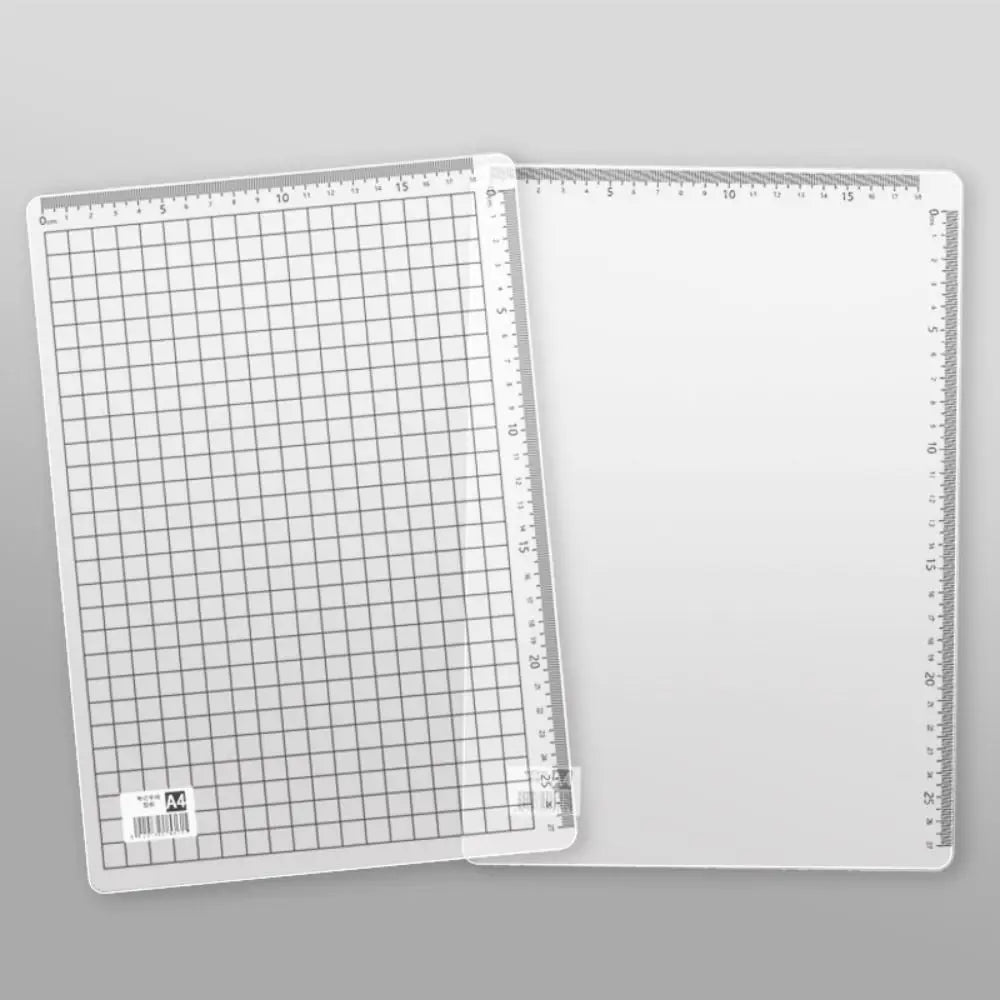 Anti Slip Pad Grid Sewing Cutting Mats PVC Grid Scale Transparent Ruler Board Waterproof A4 Writing Drawing Desk Pad