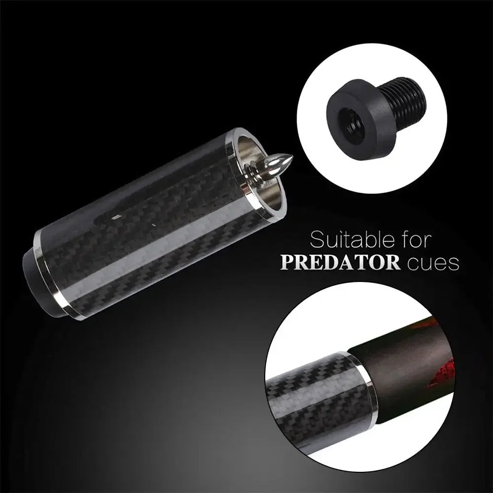 1Pcs Lightweight Snooker Cue Extension Enthusiast Athlete Beginners Replacement Connect Shaft Carbon Fiber Stick Extender