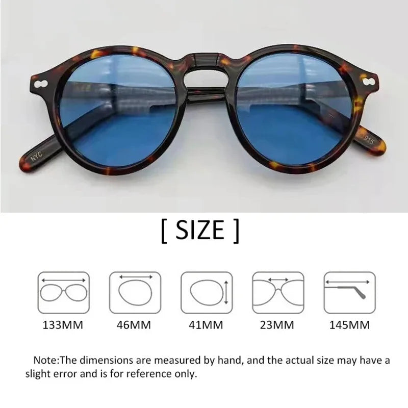 Polarized Sunglasses Men Brand Johnny Depp Sun Glasses Lens Woman Luxury Vintage Acetate Driver's Shade