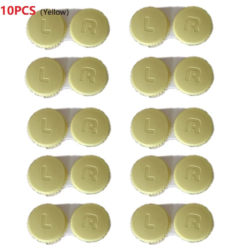 10PCS Multicolour Lenses Box Holder Travel Bottles Set Kawaii Contact Lenses Container Pupils Case Lens Kit Canister YXYJH05