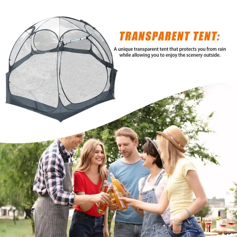 Transparent Thickened PVC Starry Star Tent Portable Spherical Outdoor Camping Tent Quick Opening Folding Tent Rainproof Shelter