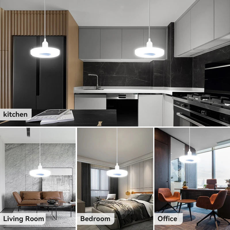 Flying Saucer Light E27 220v 15W LED Bulb Base Household Energy Saving Lamp Indoor Lighting Ceiling Lamp