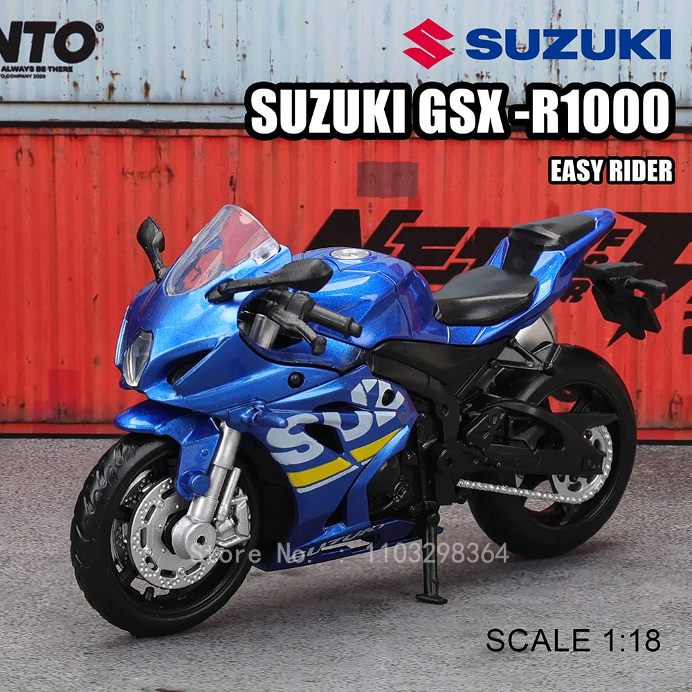MSZ 1:18 Kawasaki Ninja H2R Suzuki YAMAHA alloy die-cast car motorcycle model, toy gift giving, die-cast static motorcycle model