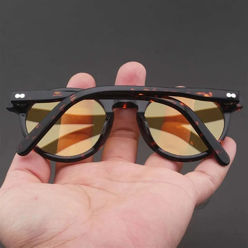 Polarized Sunglasses Men Brand Johnny Depp Sun Glasses Lens Woman Luxury Vintage Acetate Driver's Shade