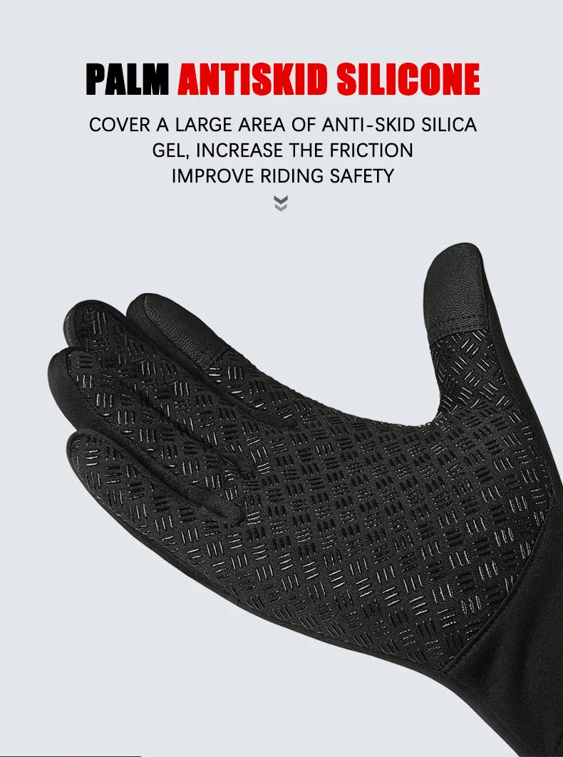Winter Warm Men's Gloves Touchscreen Sport Women Outdoor Fishing Splash-proof Skiing Cycling Snowboard Nonslip Zipper Gloves