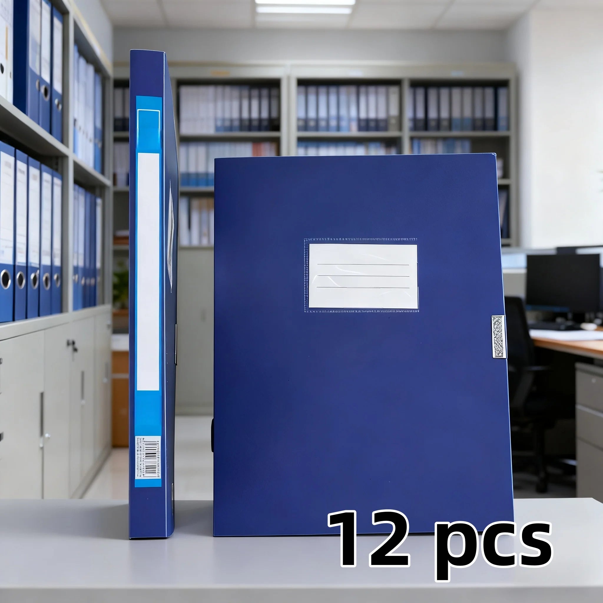 A4 File Folder File Box with Adhesive Closure, Thickened Plastic Document Box, Storage Bag, Office Supplies, A4 Organizer Box, Foldable Document Holder